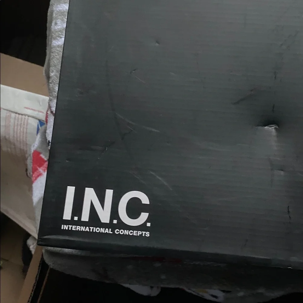 INC International Concepts Black Shoe Box